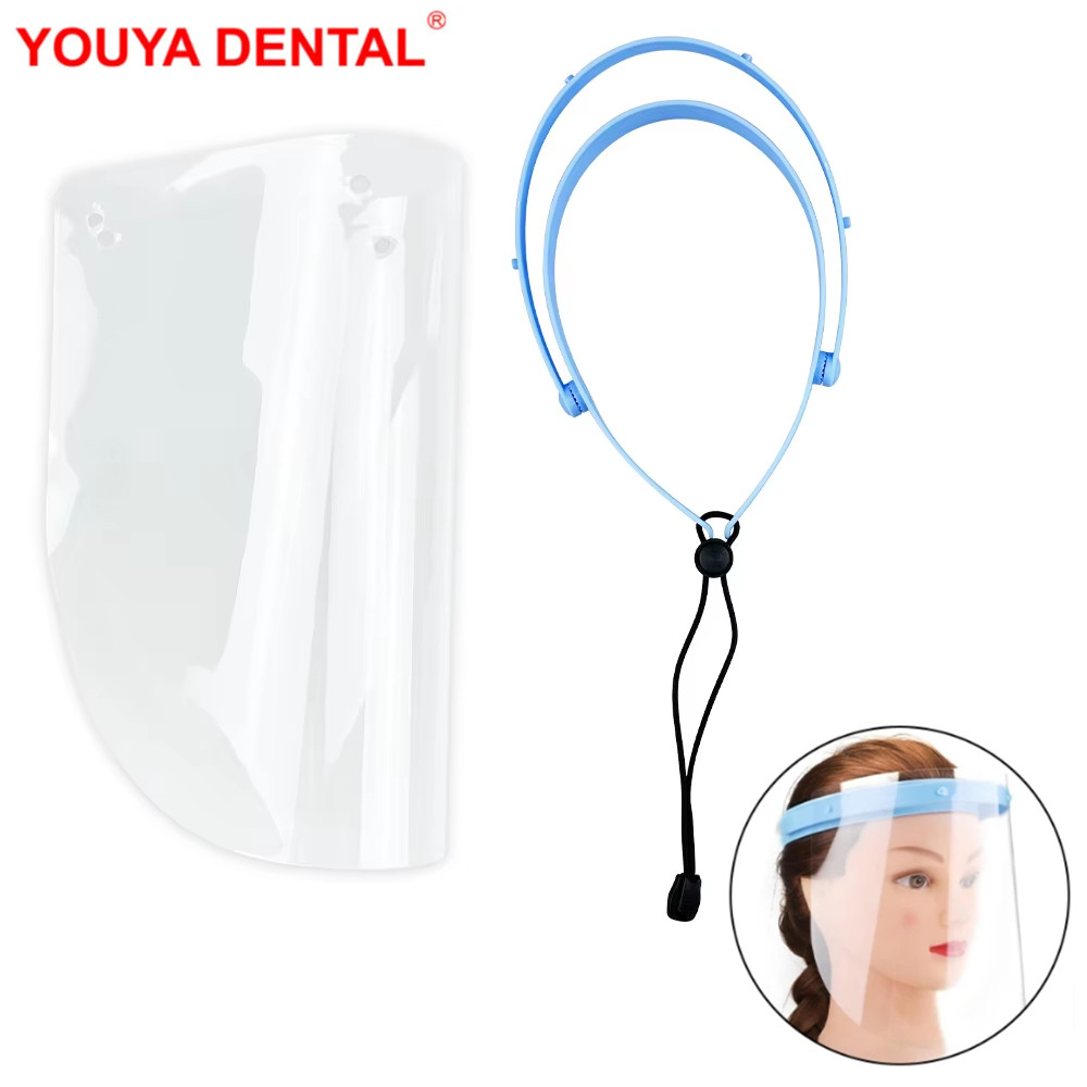 Anti Pollution Mask - 透明歯科保護フェイスシールド 1 棚 + 10 シールド調整可能な防曇マスクスモークオイル防曇防塵フェイスマスク