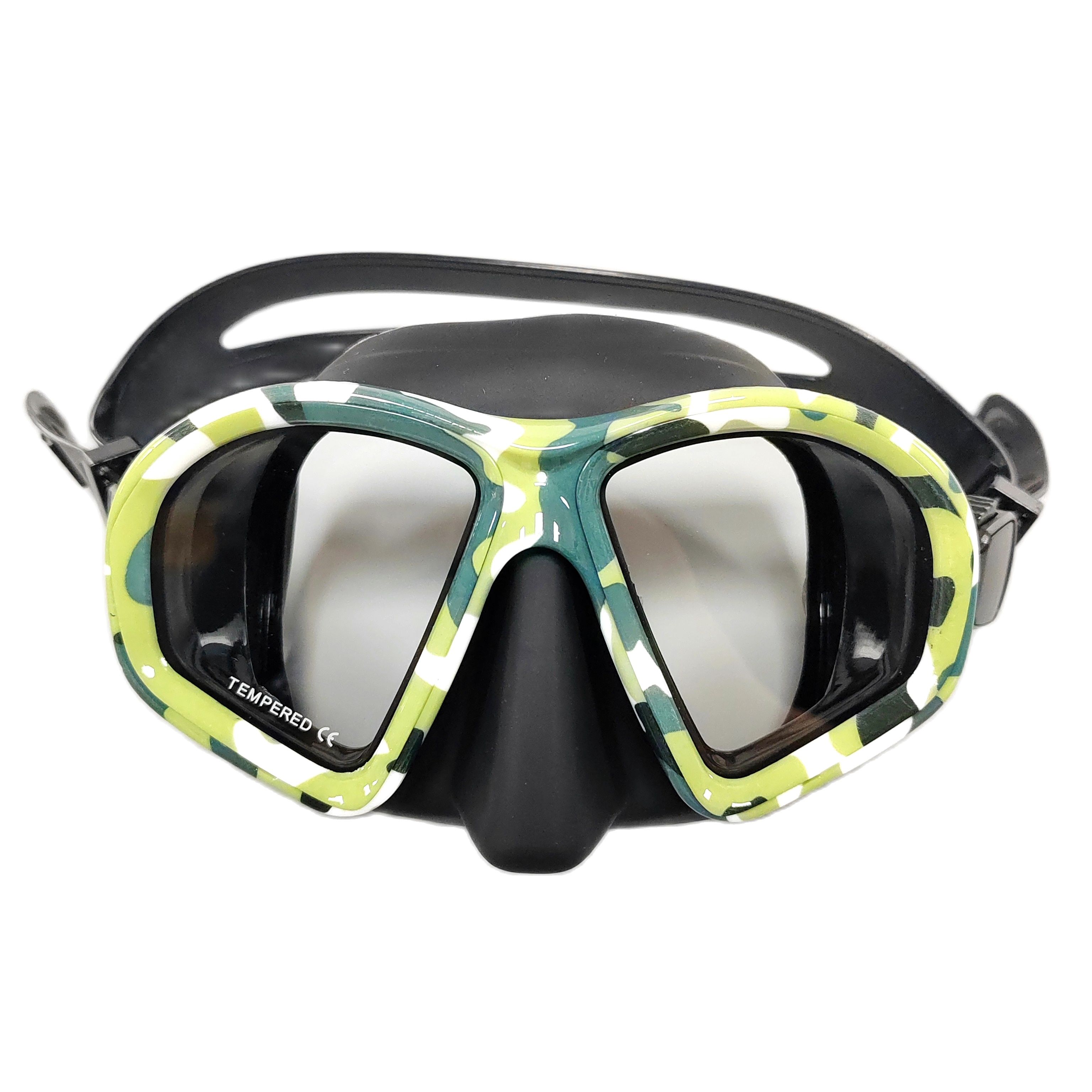 Anti Pollution Mask - スキューバダイビングマスク 迷彩柄 曇り止め 魚突き釣り用具 水泳マスク