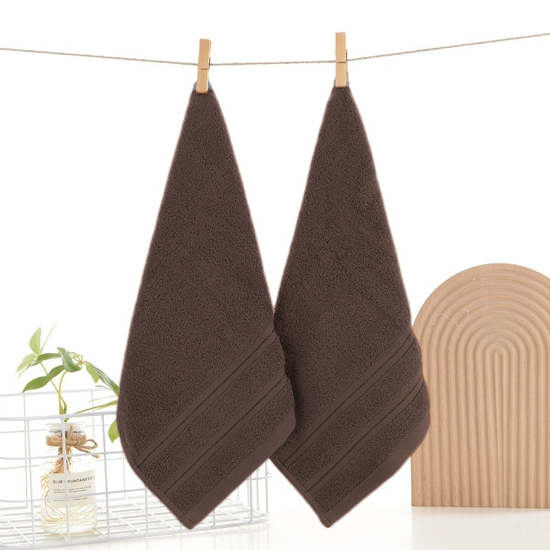 正方形ハンドタオル 100% 綿手ぬぐいソフトソリッドグリー - Cloth Face Mask Washable のレビューと価格