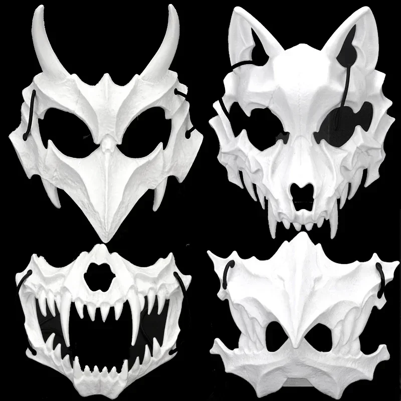 ハロウィンホラーマスクハーフフェイスドラゴン神スカルテロ仮装 - Respirator Half Face のレビューと価格