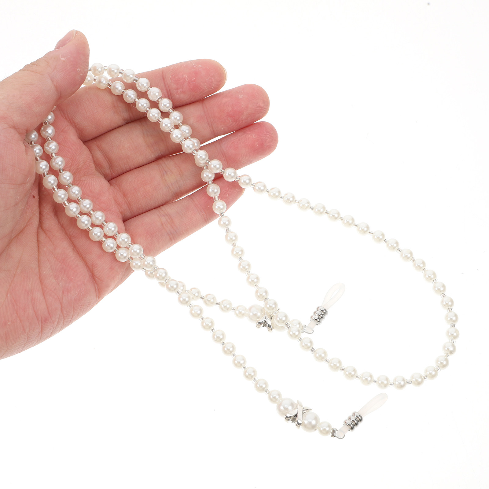 パールメガネチェーン ビーズ付き滑り止めアイウェアコード サ - Mask Chain Holder のレビューと価格
