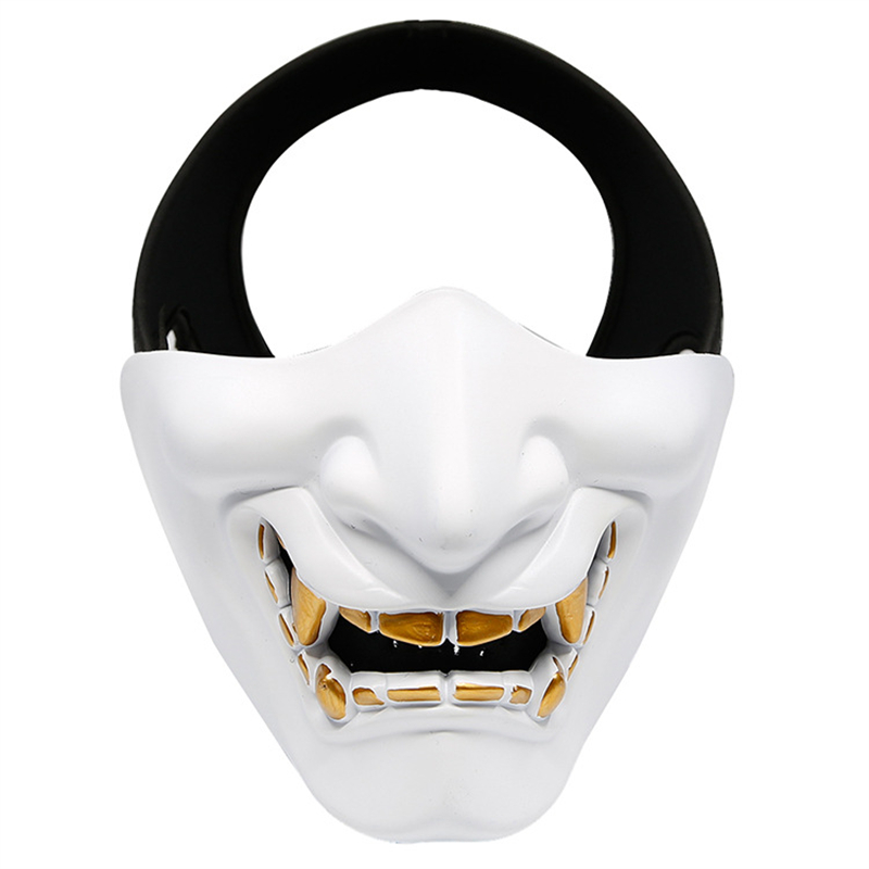 マスクハーフ鬼コスプレ装飾サムライメンズルームパーティー衣装 - Respirator Half Face のレビューと価格